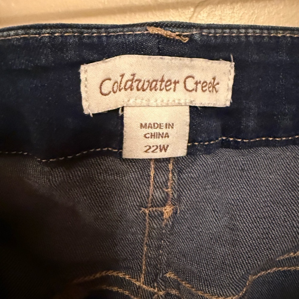 Coldwater Creek Dark Blue Denim Bootcut Pants 22W - Picture 3 of 4